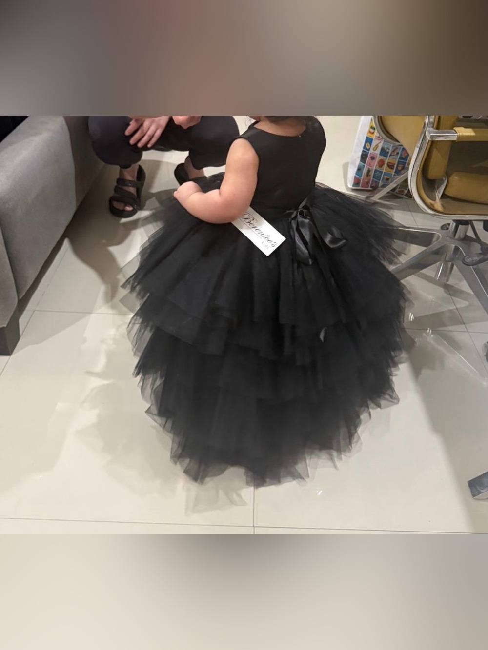 Berenice’s Kids Black Tulle Tiered Skirt for Kids - Elegant Party Bottoms